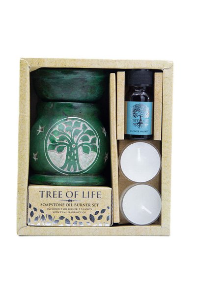 Bobo Set de uleiuri de aromaterapie și difuzor, Flower Market - Tree Of Life
