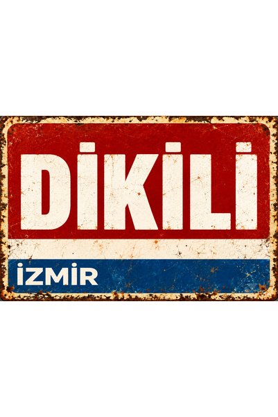Lucena Dikili İzmir Retro Vintage Metalna Zidna Dekoracija, Dekorativni Znak ...