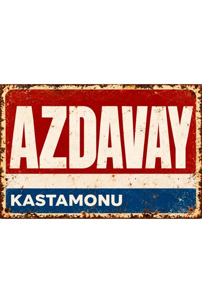 Lucena Azdavay Kastamonu – Placă metalică de perete în stil retro, placă deco...