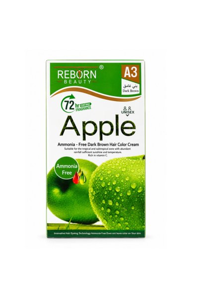 Reborn Beauty Ammonia-Free Dark Brown Hair Dye Cream A3 500 ml
