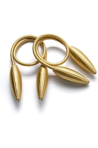 Yelajoy 2Pcs Gold Decorative Rope Holdbacks, Crystal Creative Twist DIY Curta...