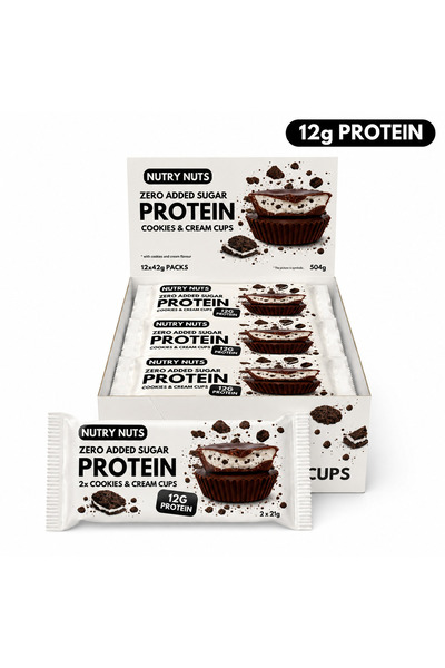 Nutry Nuts Protein Cups Cookies & Cream (2x21g) - Box of 12