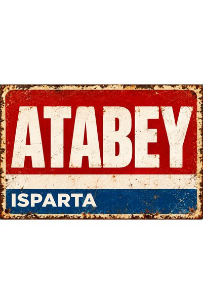 Lucena Atabey Isparta – Tablou de perete retro din metal, placă decorativă vi...
