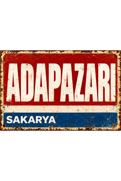 Lucena Adapazarı Sakarya Vintage Metalna Slika, Retro Zidni Dekor sa Efektom ...