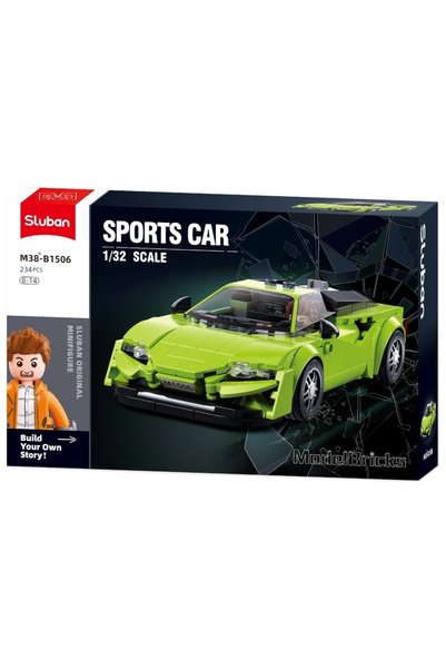 Sluban Set de construcție Modele, 234 piese, Mașină sport verde -