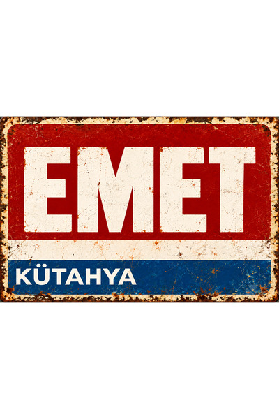 Lucena Emet Kütahya – Tablou decorativ de perete din metal în stil retro-vint...