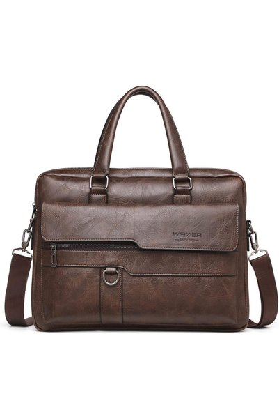 Generic 15.6 Inch Laptop Carrying Case, Leather Work Bag Waterproof Womens Br...