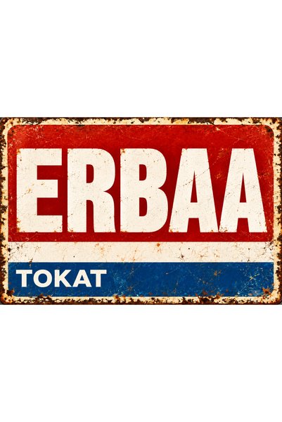 Lucena Erbaa Tokat – Placă decorativă de perete din metal în stil retro-vinta...
