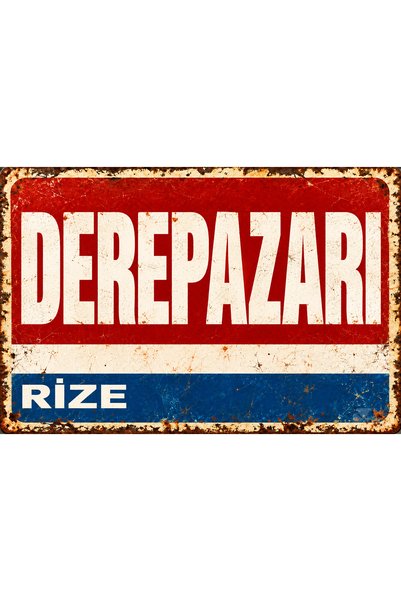 Lucena Rize Market Retro Vintage Distressed Metalna Zidna Dekorativna Tabla, ...
