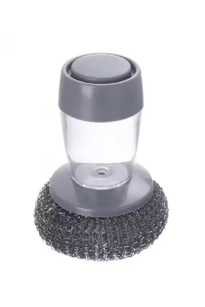 Att Burete de sarma cu dozator pentru detergent, Gri/Transparent, 9 x 10 cm