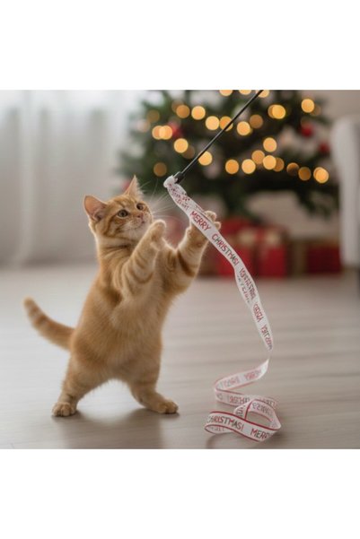 yusa stores New year's themed cat play fishing rod