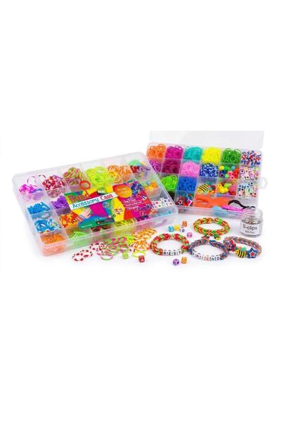 Generic Brand Cutie cu Elastice Multi-color pentru Confecționat Brățări, Cârl...
