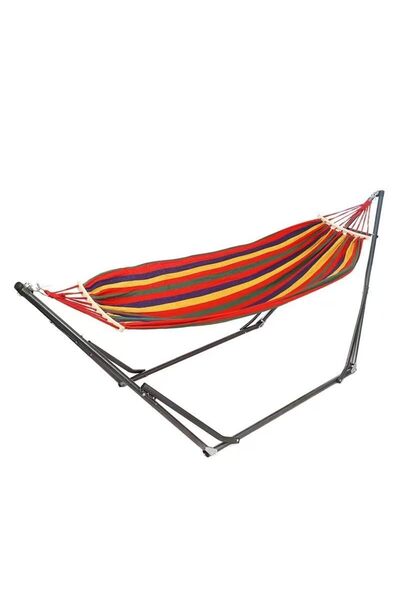 Generic Outdoor Hammock with Foldable Steel Stand, Canvas, 100KG, 144 x 196 x...