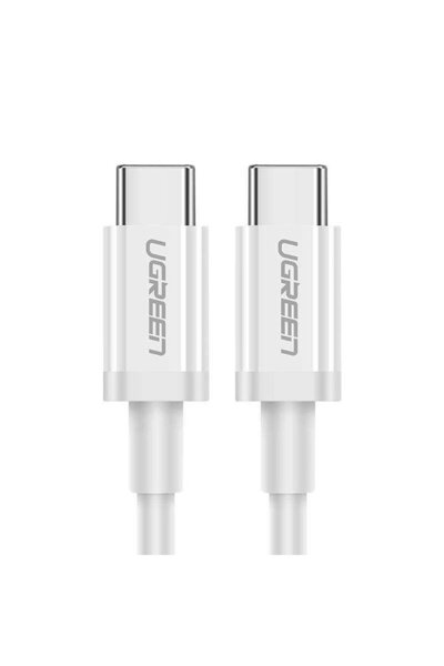 Ugreen USB-C 2.0 C M/M ABS Hızlı Şarj Kablosu 1m Beyaz