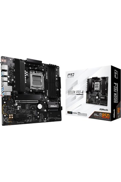HANEL B850M Pro-A mATX Anakart, AMD AM5 Ryzen 9000 & 8000, DDR5, 3x M.2 SSD, 4k 120Hz, AMD Expo