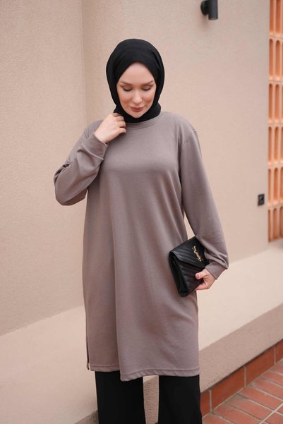 İmajButik Mink Crew Neck Modal Tunic