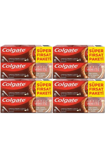 Colgate Optic White Whitening Toothpaste 2 x 50 ml Set of 4