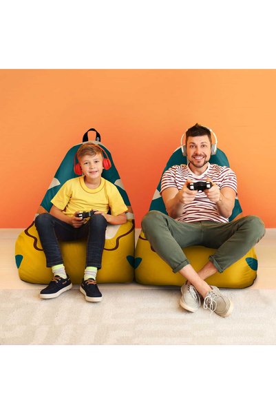 Updeco Fotoliu Puf Bean Bag tip Chill, sac interior, impermeabil, de interior...