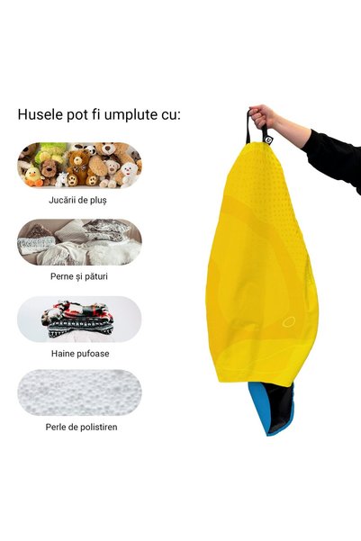 Updeco Husa exterioara Puf Bean Bag tip Para L, fara umplutura, impermeabil, ...