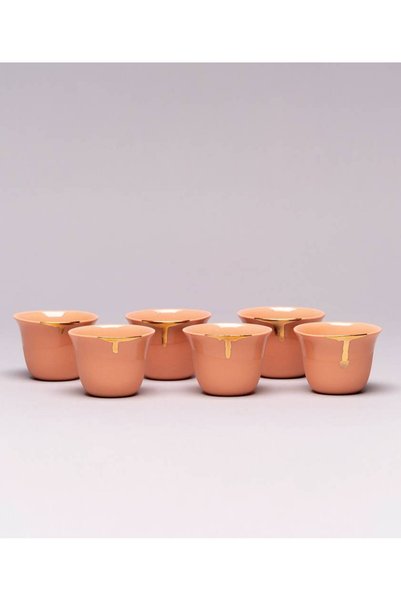 Other Set of 6 arabic coffee cups (orange)