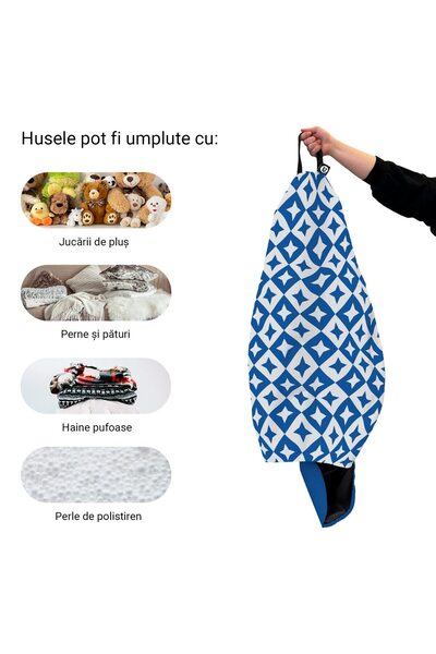 Updeco Husa exterioara Puf Bean Bag tip Para XL, fara umplutura, impermeabil,...