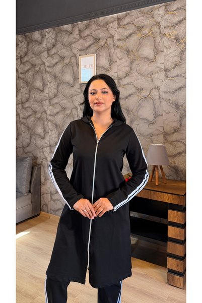 BURCU TESETTÜR Plus-Size Sweatsuit Set 1018-1