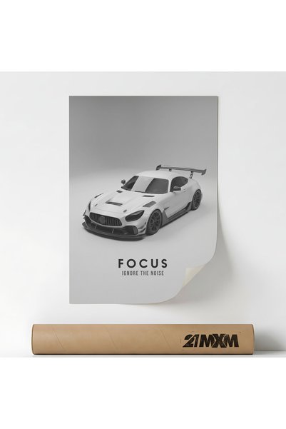 21mxm Poster Decorativ Tematică Automotive & Motivation - 'Focus', Material T...