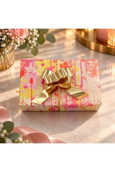 BRIZZOLARI Set of 10 gold decorative self-forming gift bows, metallic, 50 x 3...