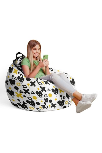 Updeco Fotoliu Puf Bean Bag tip Para L, impermeabil, indoor/outdoor, sac inte...