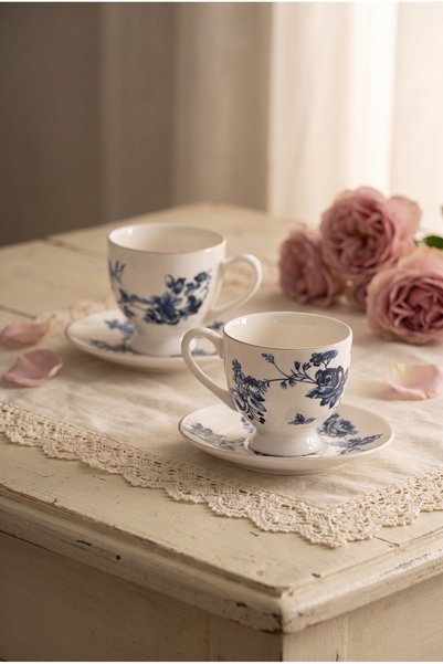 AĞBABA MIEN VINTAGE WAVY 6-PIECE COFFEE CUP SET