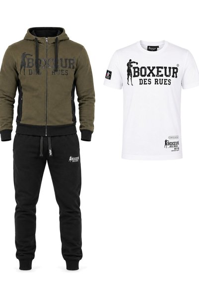 Boxeur Des Rues Men's 3-Piece Set Boxeur des Rues: Hoodie Olive/Black + Sweat...