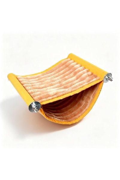 Duomama Cozy Pet Nest Hanging Hammock in Yellow, 13x15cm – Warm and Soft Nest...