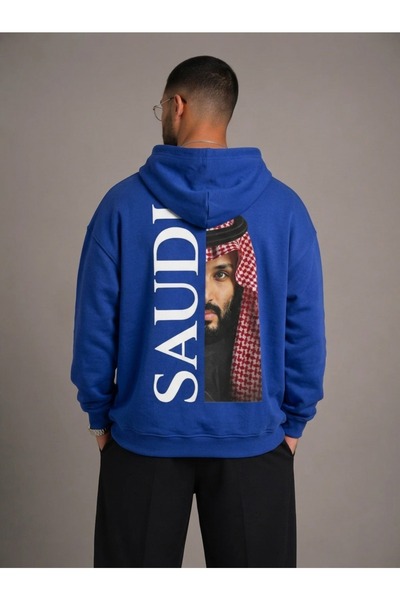 HAI COLLECTİON سترة بغطاء للرأس باللون الأزرق الداكن، مقاس كبير، مناسبة للرجا...