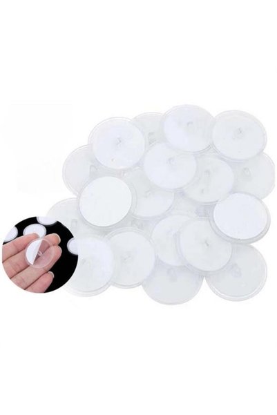 UCUZTEKNO 20 Pieces of Transparent Round Strong Disc Adhesives with a Diamete...