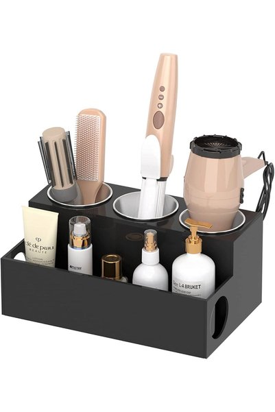KASTWAVE Hair Tool Organizer, Acrylic Hair Dryer and Hair Styling Tools Organ...