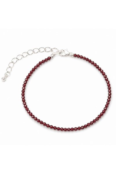 craftmystic Brățară de Picior cu Granat Fațetat Rotund de 2mm- Vitalitate și ...