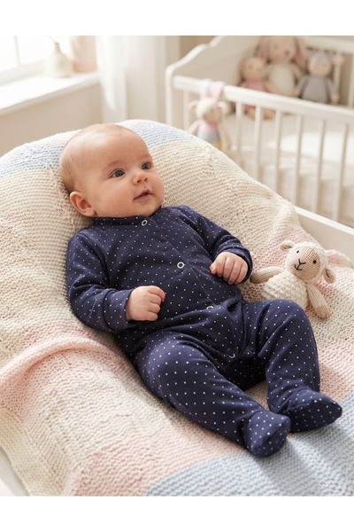 MiniKids Salopeta cu botosei by BBY, buline, bleumarin