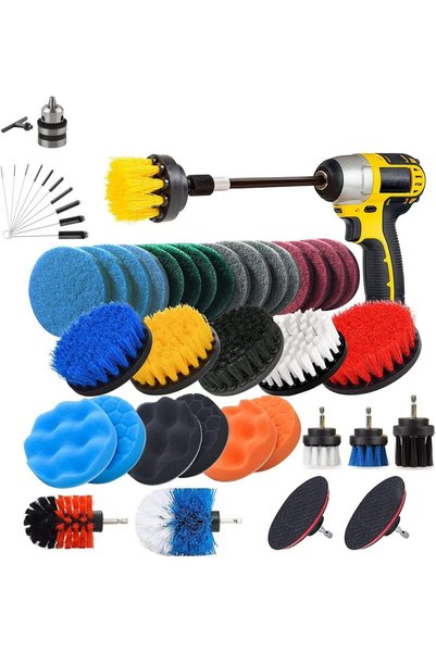 GENERAL 51 piece Drill Brush Accessories Set, Matte pad and Sponge, Electric ...