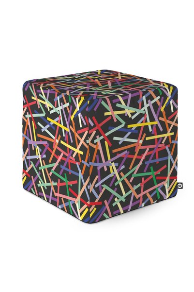 Updeco Taburet Cub L, fabricat din burete, material textil, cu husă detașabil...