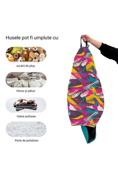 Updeco Husa exterioara Puf Bean Bag tip Para L, fara umplutura, impermeabil, ...