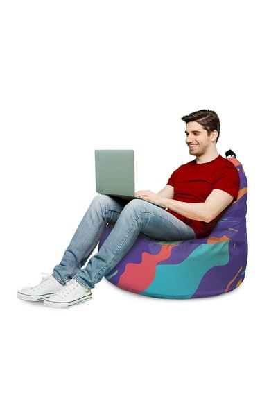 Updeco Fotoliu Puf Bean Bag tip Big Chill, impermeabil, pentru interior/exter...