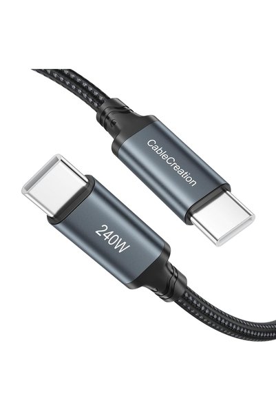 GENERAL كابل كيبل كرييشن بطول 6 أقدام، 240 واط، 5 أمبير، من USB C إلى USB C، ...