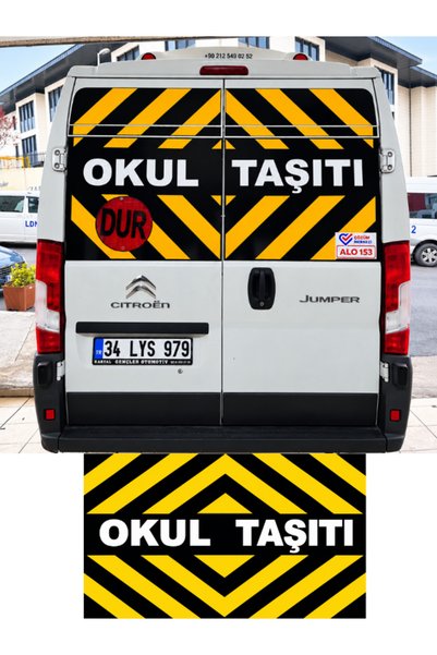 KAPOTO Citroën Jumper-Compatible School Bus and Service Vehicle Vinyl Wrap, S...