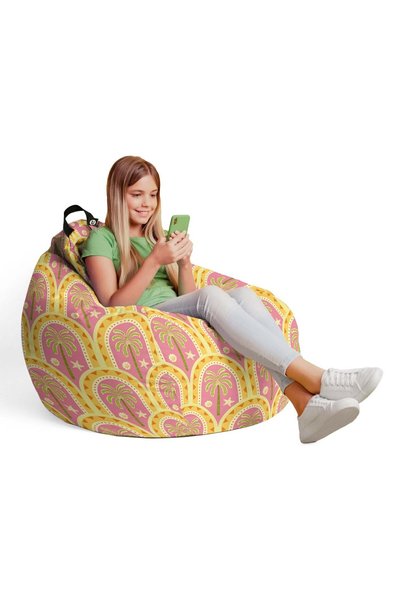Updeco Fotoliu Puf Bean Bag tip L, impermeabil, pentru interior/exterior, cu ...