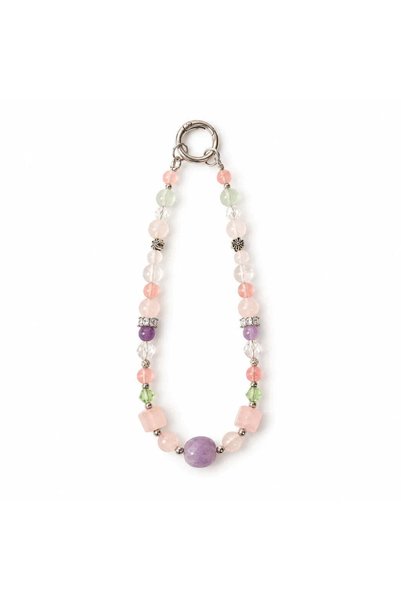 craftmystic Charm cu ametist , cuarț roz și sticlă, montură din alamă