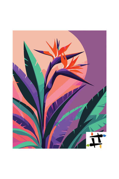 Painting-numbers Set pictura pe numere Pasarea paradisului 7060, panza pe ram...