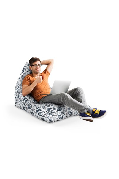 Updeco Fotoliu Puf Bean Bag tip Lounge, sac interior, impermeabil, de interio...