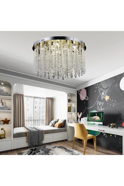 Evolium , Candelabru LED Cristal LLC215/550WH Rotund, 29W, Lumina Rece/Calda/...