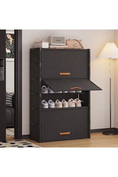 GENERAL Toriseek 6-layer frees tanding shoe rack with removable shelves, dust...
