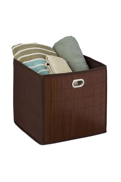 Relaxdays Storage box, Relaxdays, brown, 31 x 31 x 31 cm